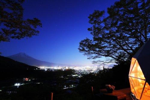 杓子山ゲートウェイキャンプの夜景